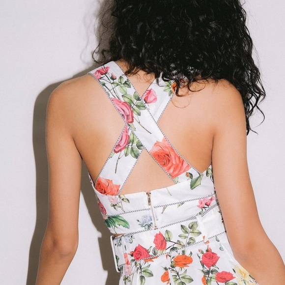 Rachel Antonoff Antonia Crop Top in Jemma Rose Floral - Picture 7 of 10